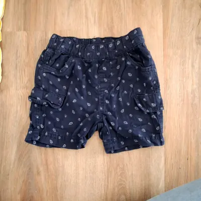 Topomini Shorts Gr. 92 dunkelblau mit Muster