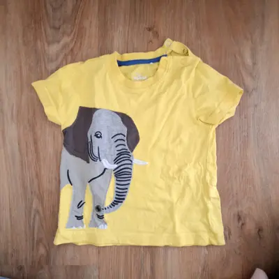 Topomini T-Shirt Gr. 80 gelb mit Elefantenmotiv