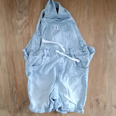 Topomini Strampler Gr. 80 Hellblau Weiß gestreift