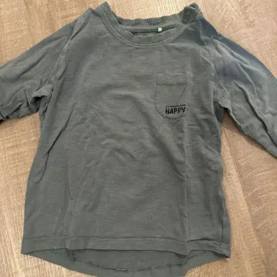 Topomini Pullover Gr. 92 petrol mit Spruch