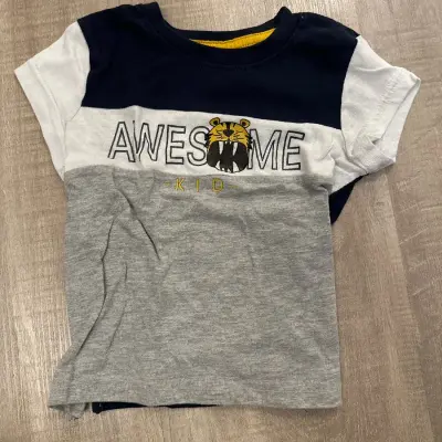 Kiki & Koko T-Shirt Gr. 98 dunkelblau, weiß, grau