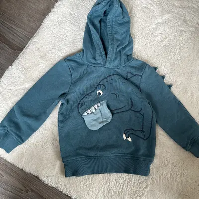 C&A Hoodie Gr. 104 Petrol mit Dinosaurier