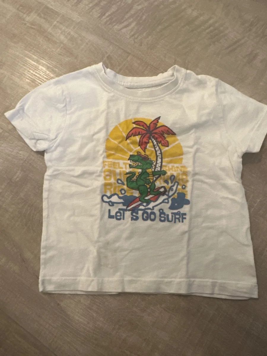 Primark T-Shirt Gr. 98 weiß mit Dino-Print