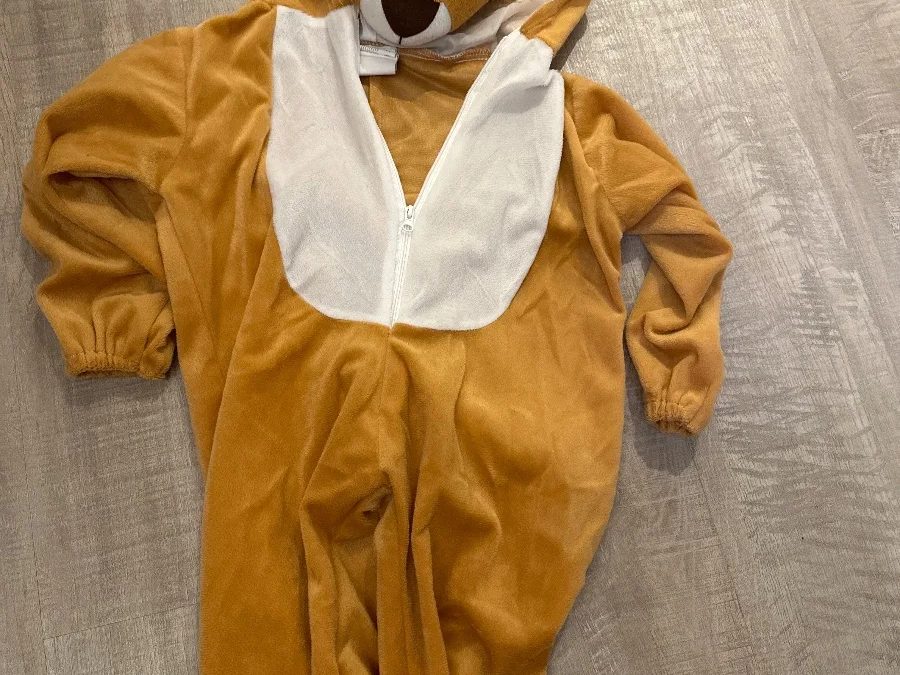 Löwen Kostüm Overall mit Kapuze Gr. 92 braun – Foto 1