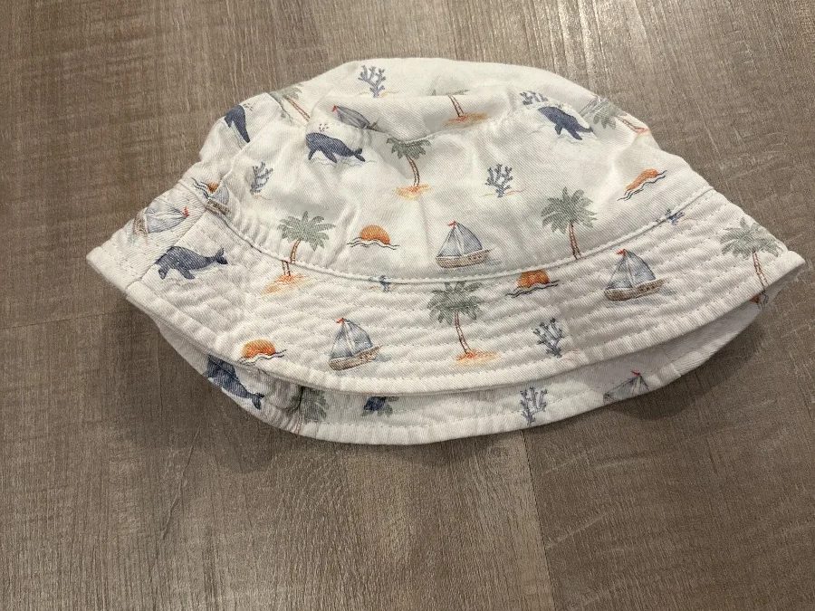 C&A Fischerhut / Sonnenhut Gr. 92 weiß maritim – Foto 1