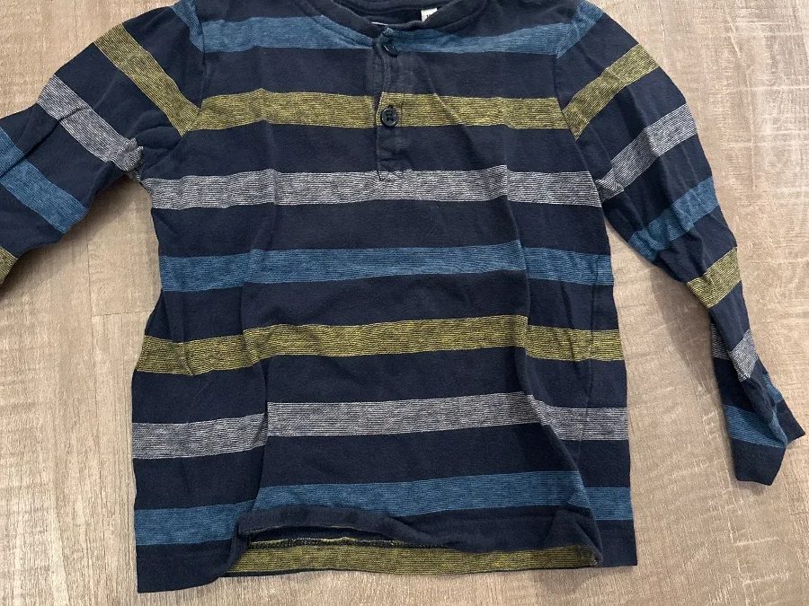 Tough Team Langarmshirt Gr. 104 gestreift blau-grün – Foto 1