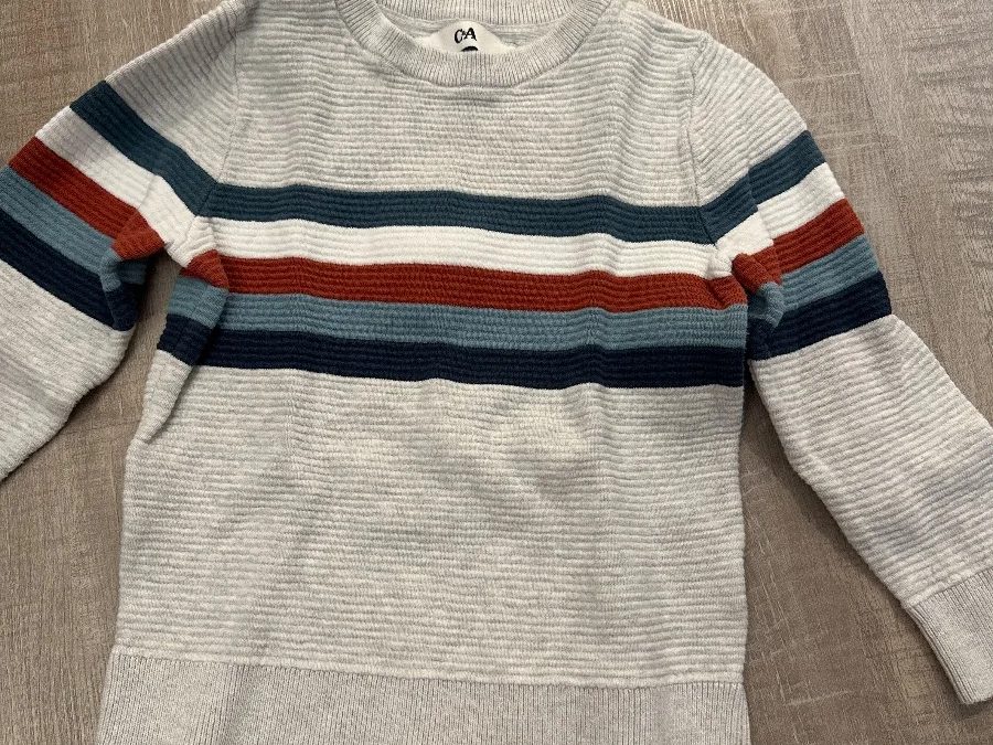 C&A Pullover Gr. 104 grau gestreift – Foto 1