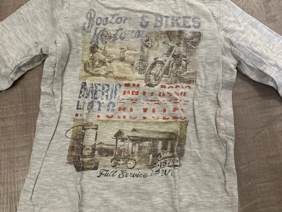 E-BOUND T-Shirt Gr. 98 hellgrau Motorrad – Foto 1