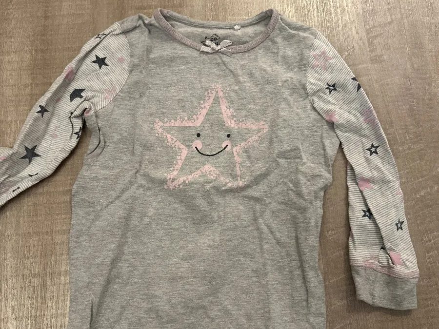 Topolino Schlafanzug Gr. 98 grau mit Stern – Foto 1