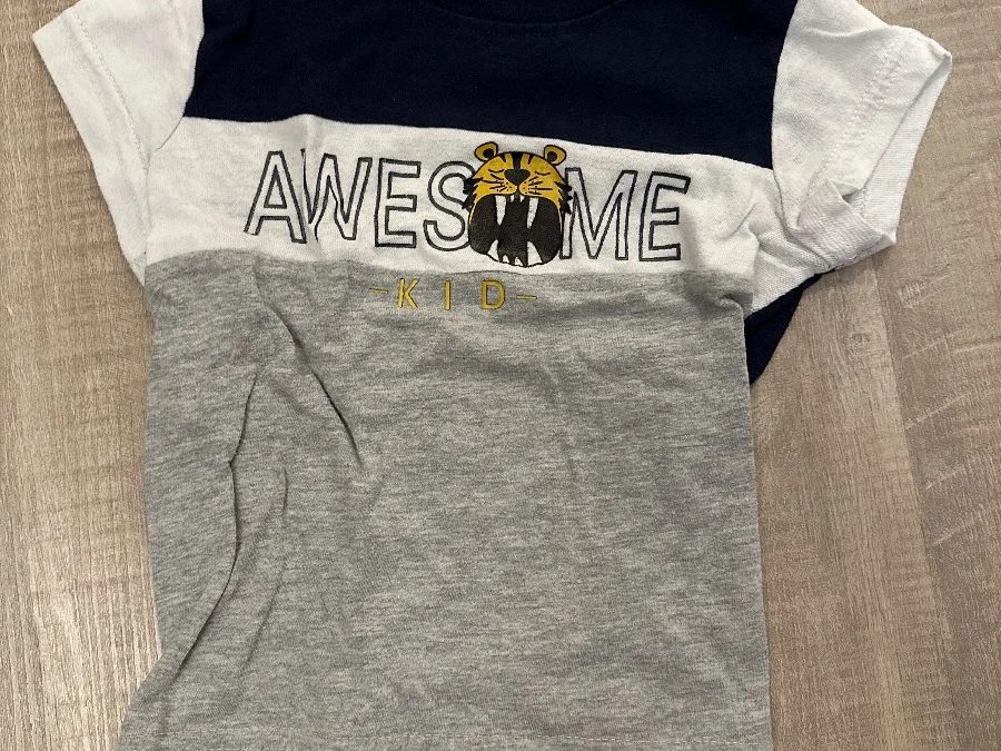 Kiki & Koko T-Shirt Gr. 98 dunkelblau, weiß, grau – Foto 1